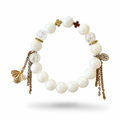 Shell & Crackle Glass Bracelet