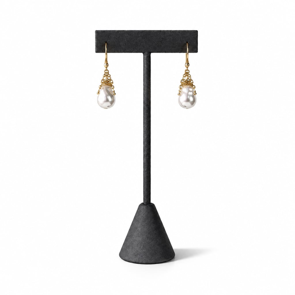 Baroque Pearl Teardrop Earrings