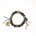 Bronzite & Austrian Crystal Bracelet