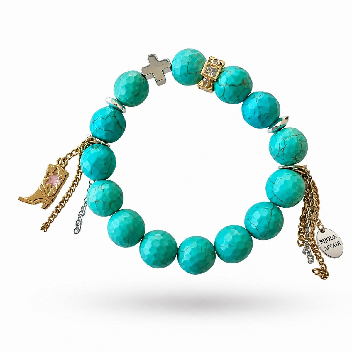 Faceted Turquoise Bracelet