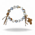 Faceted Blue-Grey Agate Bracelet