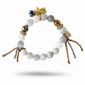 Faceted Grey Agate & Austrian Crystal Bracelet