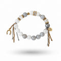 Grey Agate & White Moonstone Bracelet