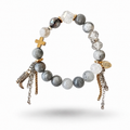 Gray Agate & Moonstone Bracelet