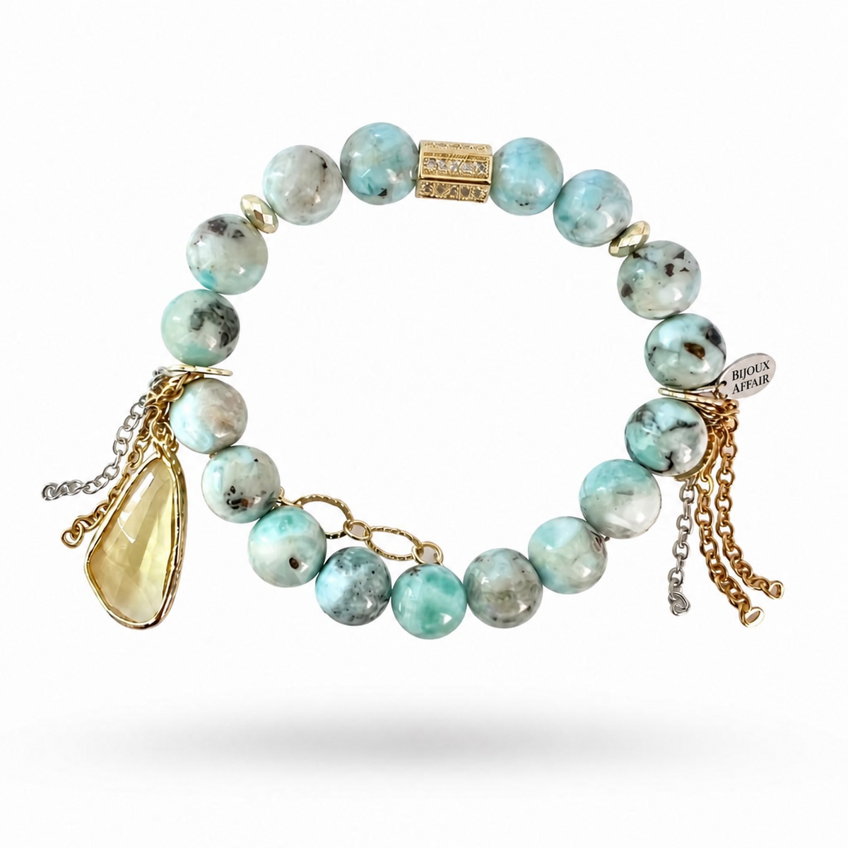 Larimar & Citrine Bracelet