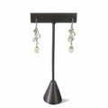 Light Green & Clear Glass Chandelier Earrings