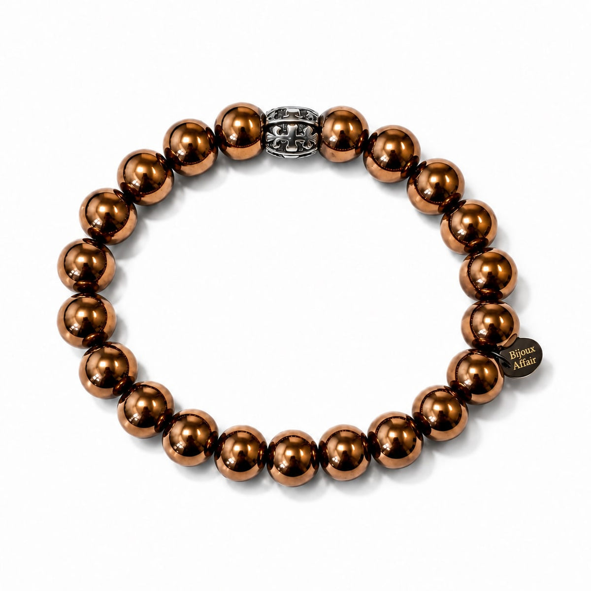 Men's Bronze Hematite Bracelet — 10 mm