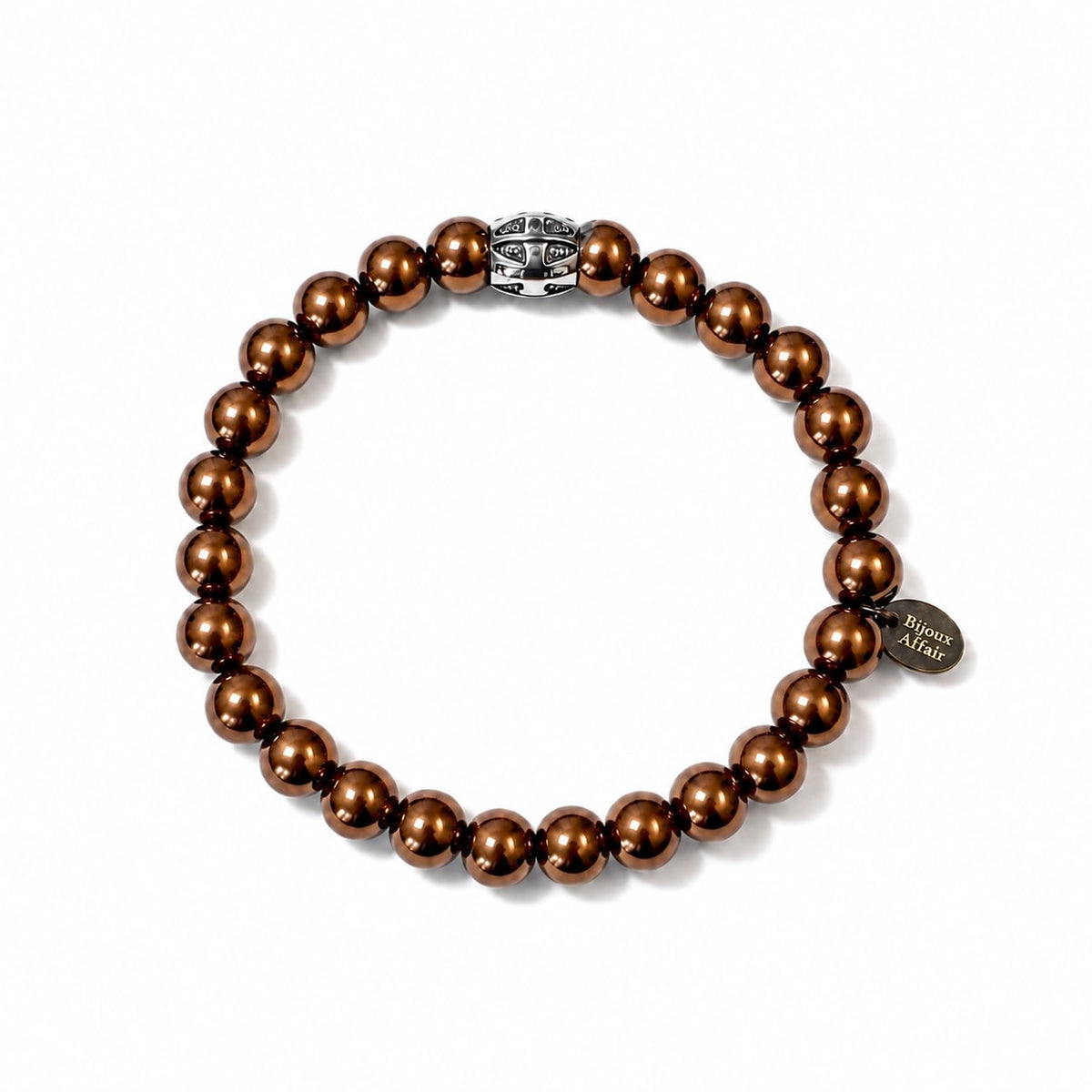 Men's Bronze Hematite Bracelet — 8 mm