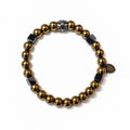 Men's Gold Hematite Bracelet — Cube Accents