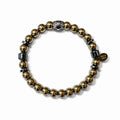 Men's Gold Hematite Bracelet — Rondelle Accents