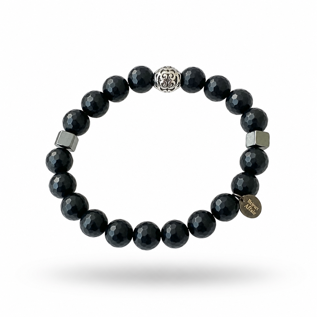 Men's Black Onyx Bracelet — Signature Bead
