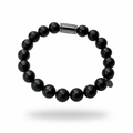Men's Black Onyx Bracelet — Steel Barrel