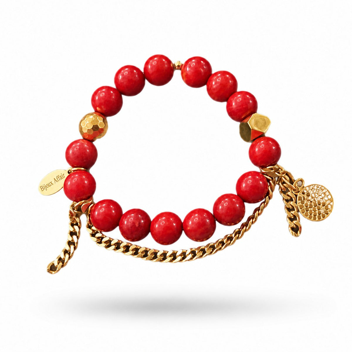 Natural Coral Gemstone Bracelet
