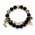 Black Tourmaline & Smoky Crystal Bracelet