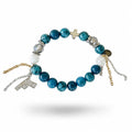 Speckled Turquoise & Austrian Crystal Bracelet