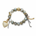 Stackable Gemstone Bracelet — Green Moonstone