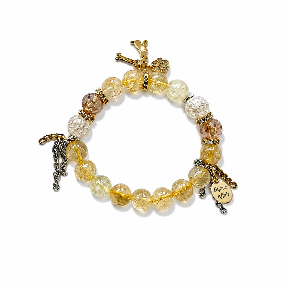 Citrine & Champagne Crystal Bracelet